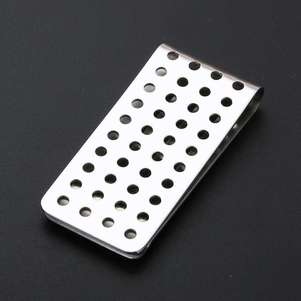 🍇🍋Stainless Steel Card Folder Double Sided Wallet Card Holder Slim Clip Money Clips