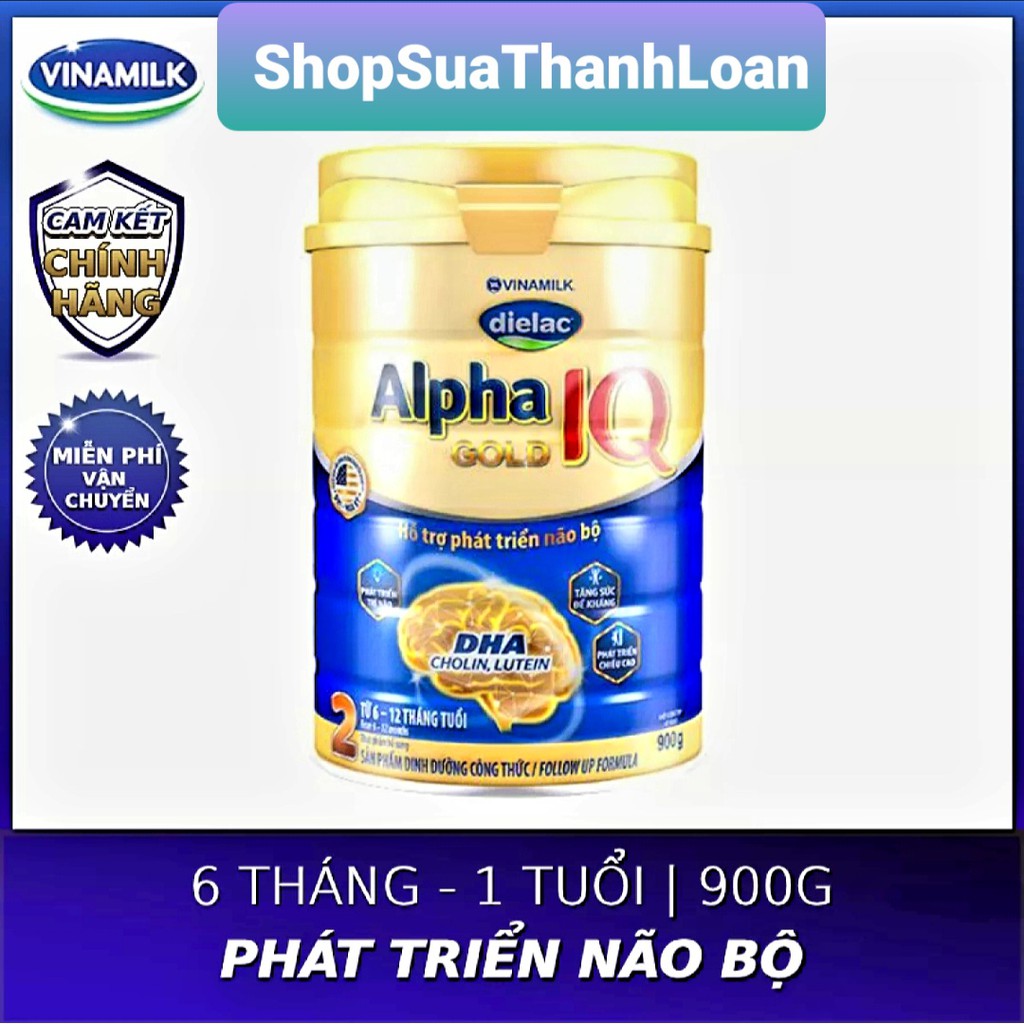 [HSD T11-2022] SỮA BỘT DIELAC ALPHA GOLD IQ 2 - Hộp 900gr (CHO TRẺ TỪ 6 - 12 THÁNG TUỔI)