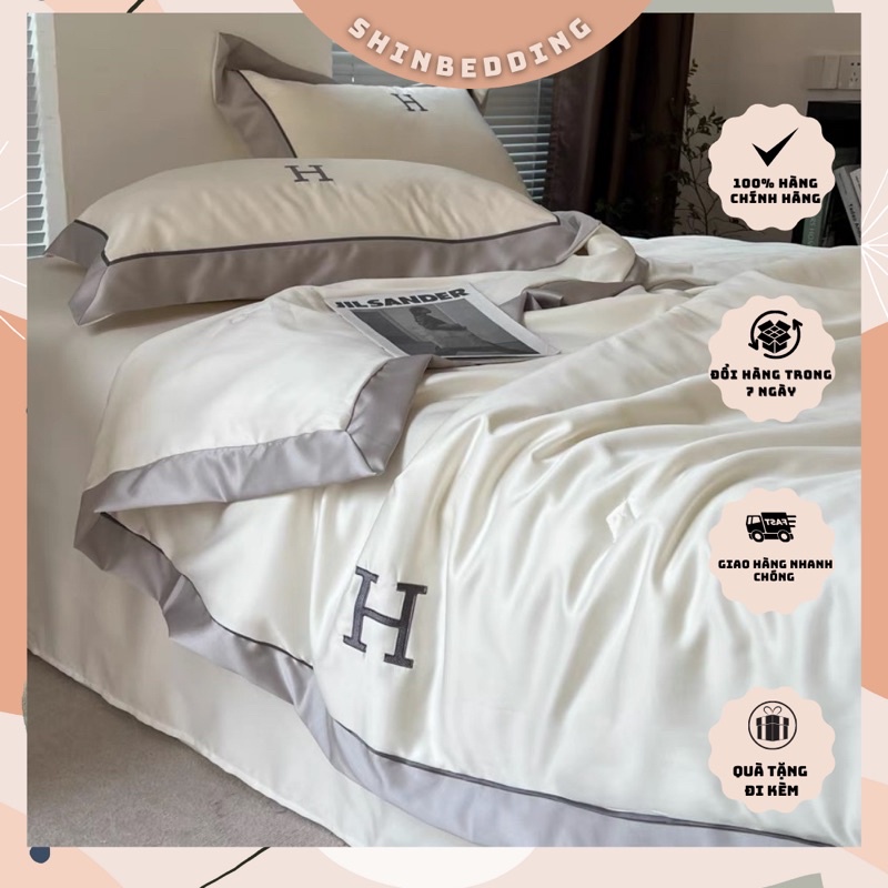 Set Chăn Ga Phi Lụa ( Hàng Chăn Hè) Chất Liệu Mềm Mịn Thoáng Mát (shinbedding)