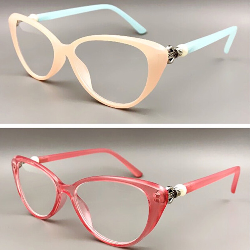 Kính Đọc Sách Gọng Mắt Mèo Chống Ánh Sáng Xanh + 100 ~ + 400 Thời Trang Cho Nữ