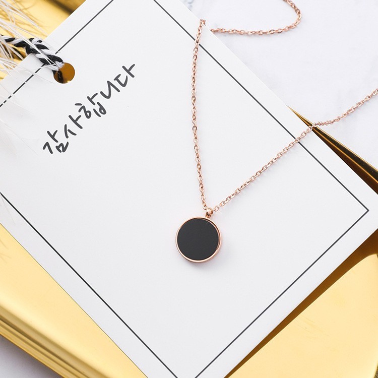 XiaoboACC Vòng Cổ Mặt Hình Tròn Đơn Giản Thời Trang Dành Cho Nữ