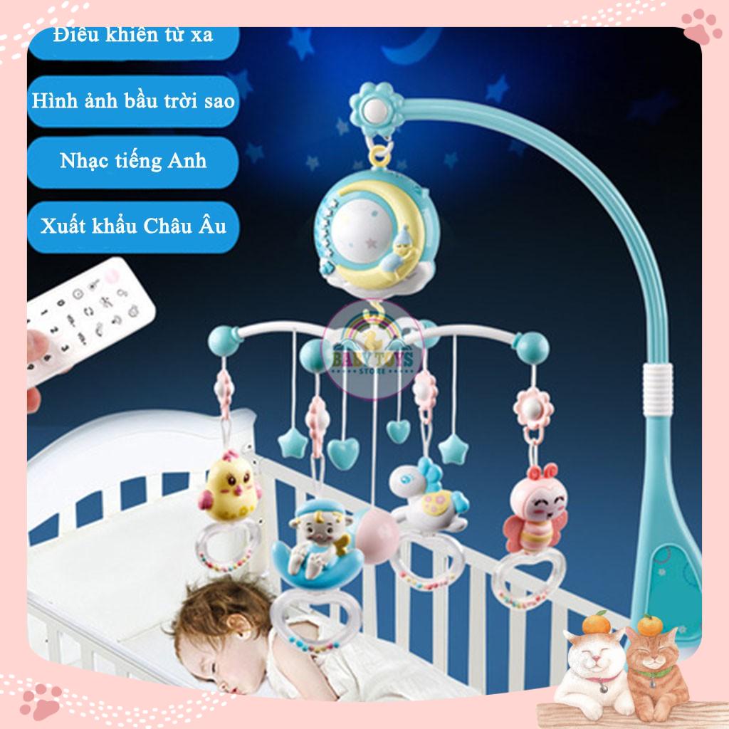 Treo Nôi Cũi Mẫu Mới Tiếng Anh, Xoay 360 Độ, Điều Khiển Từ Xa, Đèn Phản Chiếu, Tiếng Ồn Trắng (Hàng Xuất Châu Âu)