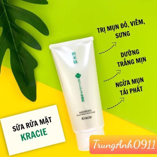 Sữa rửa mặt cho da mụn dưỡng trắng da Kracie