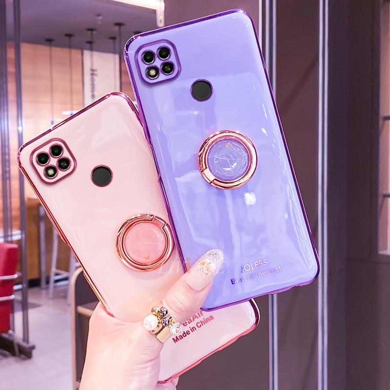 Ốp Điện Thoại Mềm Có Vòng Đỡ Dành Cho OPPO A57 5G A96 A95 A36 A76 A74 A54 A55 A92 A52 A53 Realme 9i 8i GT Neo