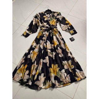 Đầm maxi vải voan hàng vnxk mặc đi du lcihj, đi biển