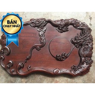 khay trà gỗ gụ nguyên khối