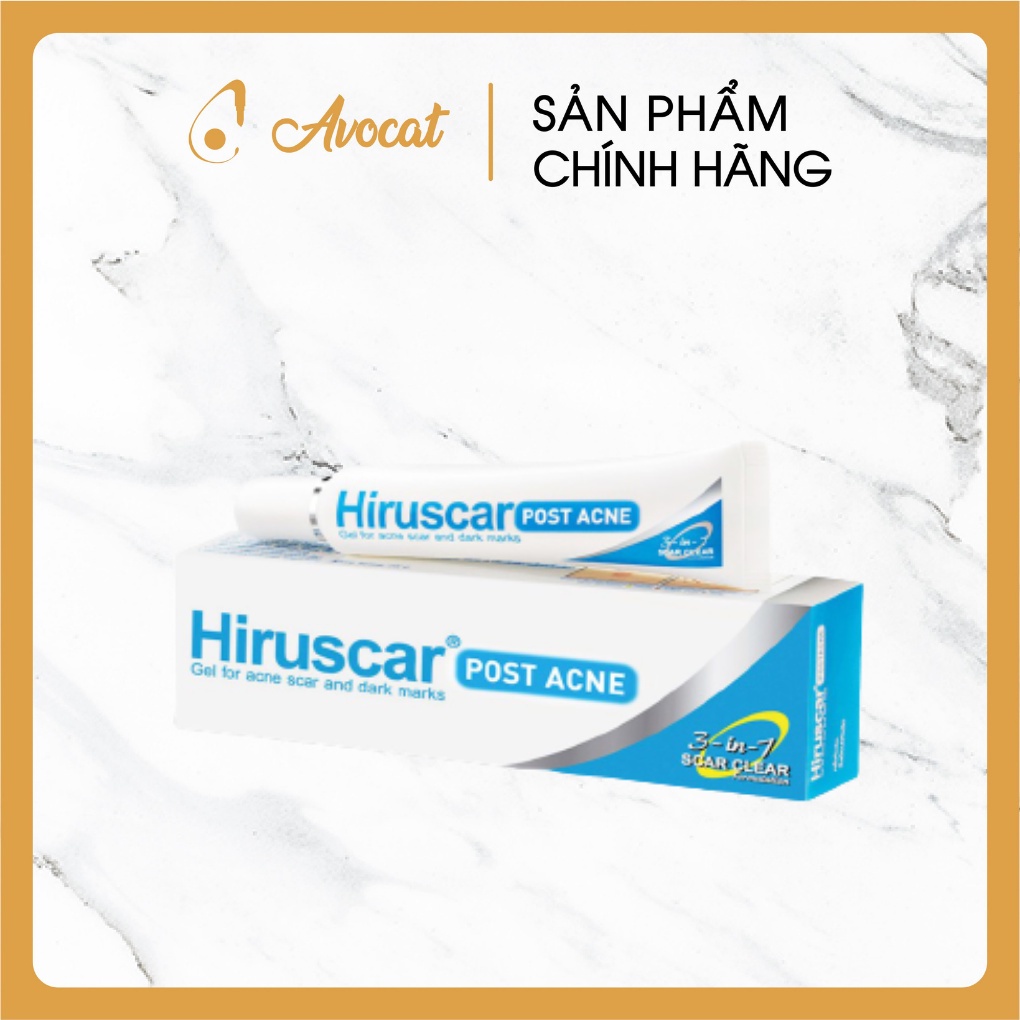 Gel chăm sóc sẹo mụn và mụn thâm Hiruscar Post Acne