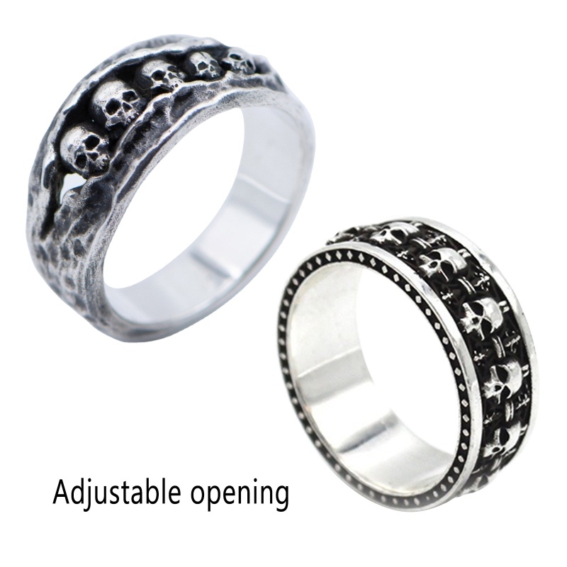 Nhẫn Hình Đầu Lâu Phong Cách Gothic