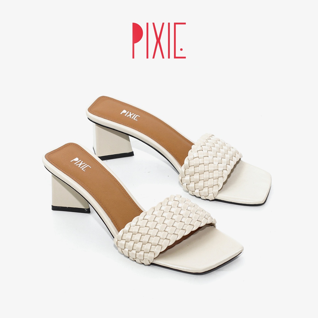 Guốc Cao Gót 5cm Quai Thắt Bím Pixie X551