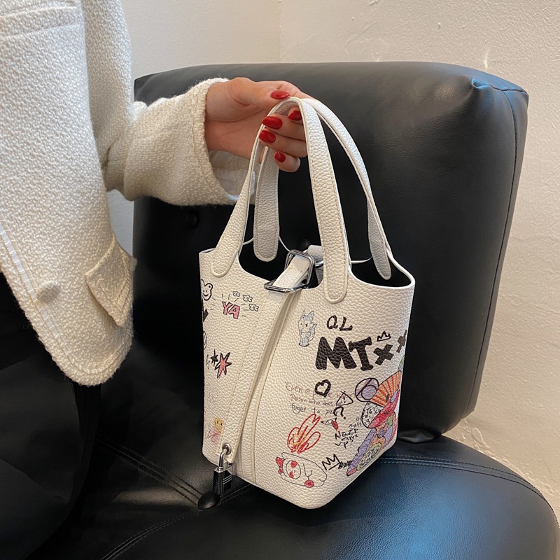 Túi Đeo Vai Họa Tiết Hoạt Hình graffiti Thời Trang Cho Nữ