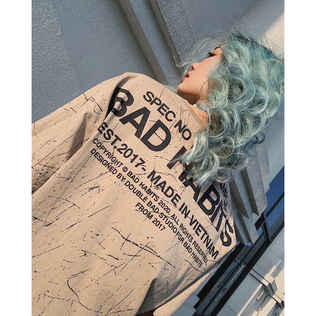 Áo Thun Unisex Bad Habits CRACK 100% Cotton - Local Brand Chính Hãng | BigBuy360 - bigbuy360.vn