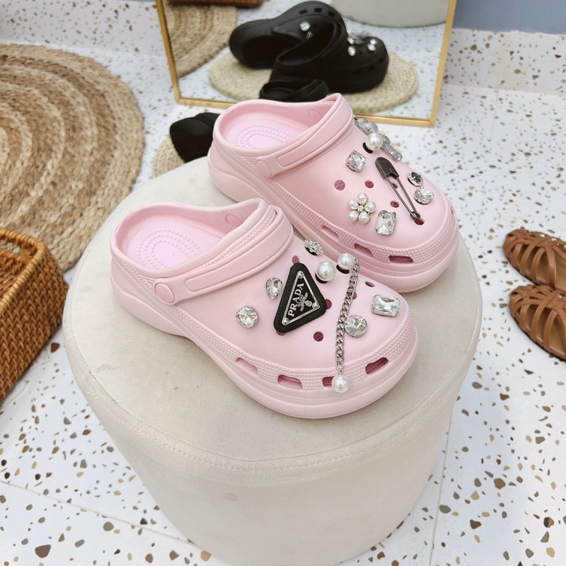 Dép Cross full cham đế 5cm