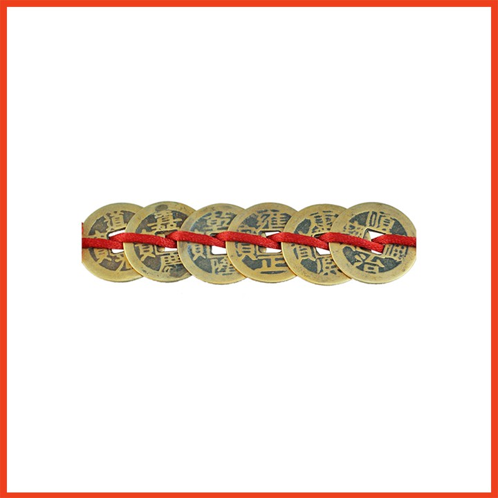 Dây đồng tiền lục đế - chuỗi đồng xu may mắn chất liệu đồng thau cao cấp