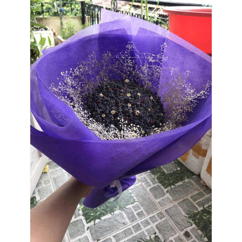 Bó hoa Lavender Khô tặng_ ảnh chụp bởi điện thoại