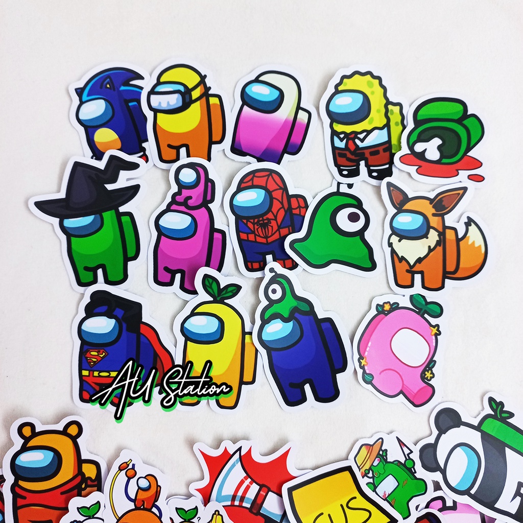 Sticker nhựa hình dán AMONG US siêu dễ thương  - sticker nhựa PVC không thấm nước