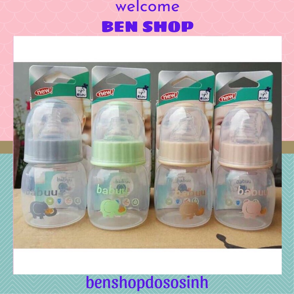 Bình sữa Babuu cổ hẹp cho bé 60ml