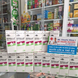 ✅(chính hãng) Nước muối sinh lý Efticol 0.9 % 10 chai- an toàn cho bé