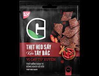 THỊT HEO SẤY KIỂU TÂY BẮC VỊ BBQ GKITCHEN 25G