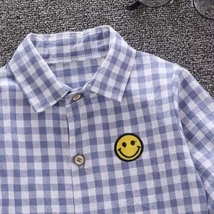 AT15 - Áo Sơ Mi Bé Trai Kẻ Caro cho bé từ 6kg - 25kg