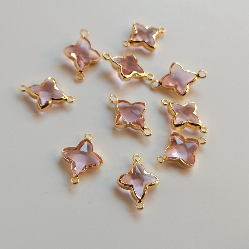 Túi Vàng 14k Đính Đá Zircon 15mm Dùng Làm Trang Sức Thủ Công