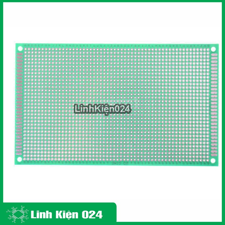 Phíp Đồng Đục Lỗ 2 Mặt PCB Xanh Dày 1.6mm - 9x15cm