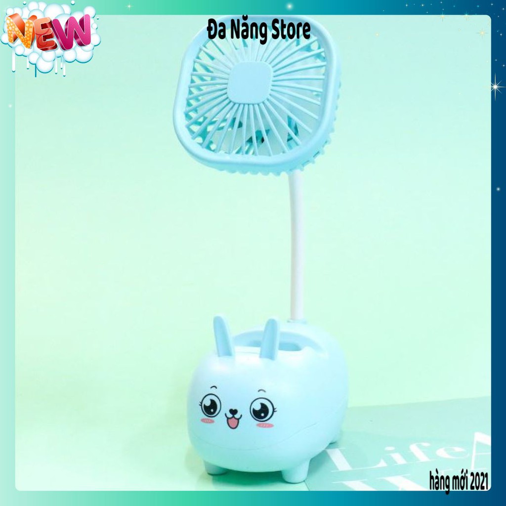 Quạt Mini Tích Điện Để Bàn Tiện Lợi Pin Khoẻ , Quạt Mạnh Hình Thú Dễ Thương