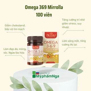 Chính hãng Viên OMEGA 369 Mirrolla Nga Lọ 100 Viên - Omega 369 Nga