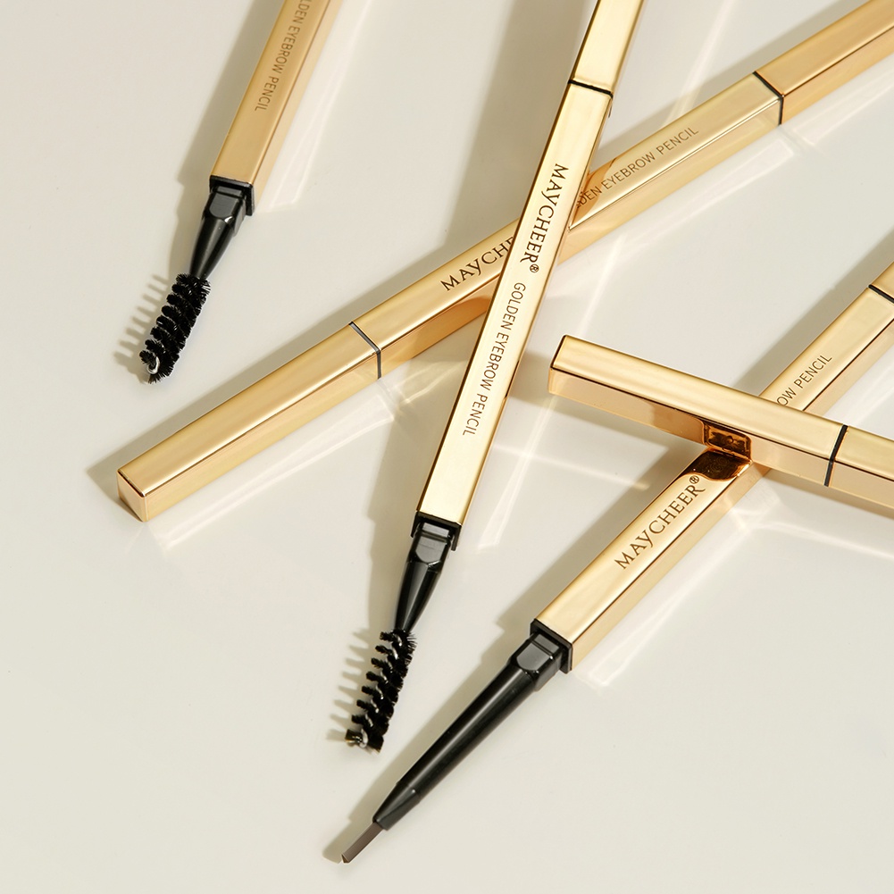 Chì Kẻ Lông Mày GECOMO Chống Nước Lâu Phai Thiết Kế Vỏ Màu Vàng Đồng