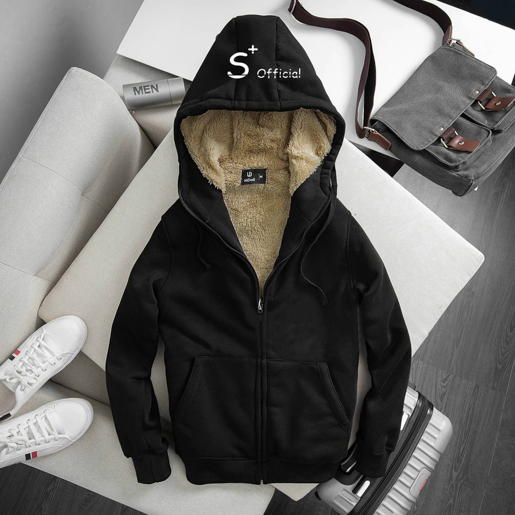 Áo Khoác Nỉ Hoodie Lót Lông Cừu Dày dặn, ấm áp - Áo khoác nam nữ dày dặn ấm áp SPLUS-AH001