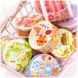Cuộn băng dán washi trang trí dễ thương