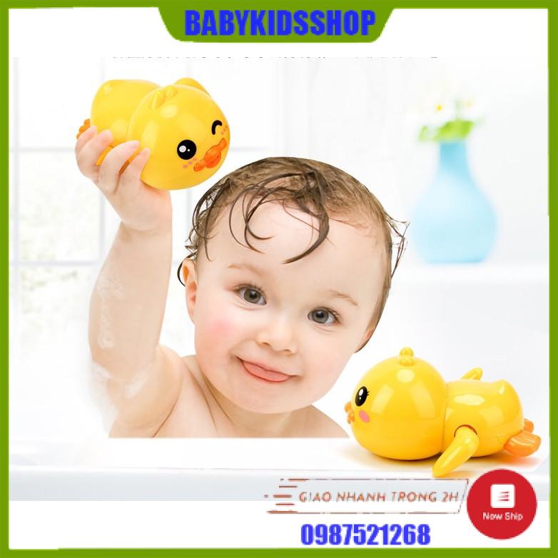 Vịt bơi thả bồn tắm vặn cót Đồ Chơi Nhà Tắm Vịt con Bơi Lội Cho Bé