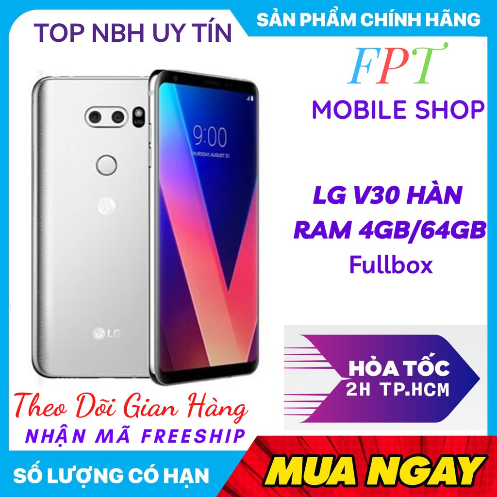 Điện Thoại LG V30 Plus Hàn ram 4Gb Hàng Hãng Mới Chiến Game Siêu Mượt/Hàng Bao đẹp