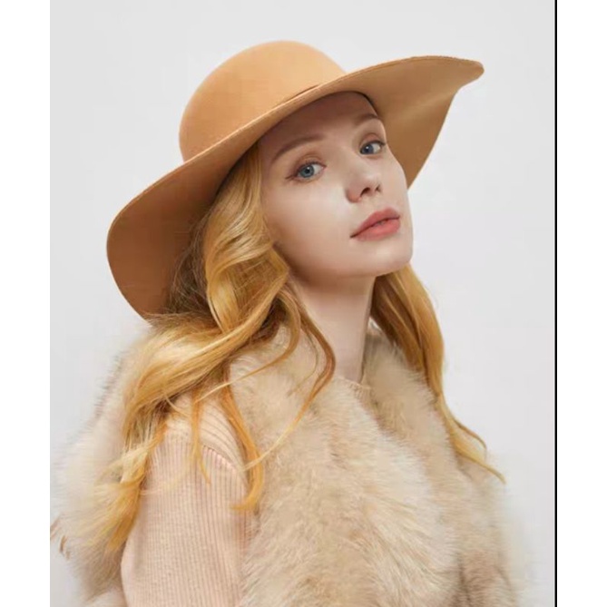 Nón nỉ rộng vành fedora mũ rộng vành nữ đi biển đẹp V22rv0203