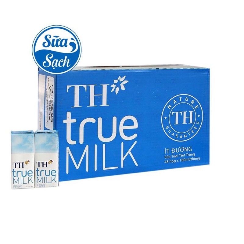 Sữa TH TRUE MILK Thùng 12 lốc( có đường, ít đường, nguyên chất, dâu)