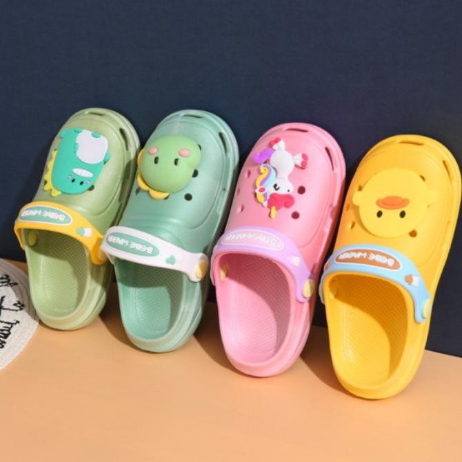 Crocs Giày Sandal Màu Hồng / Xanh Dễ Thương Cho Bé 26