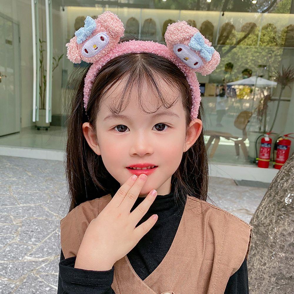 ANEMONE Băng Đô Cài Tóc Hình Chú Chó Hoạt Hình Bằng Lông Nhung Dễ Thương Xinh Xắn Cho Nữ