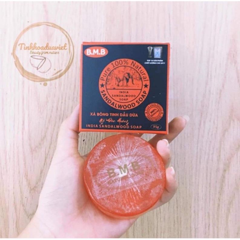 XÀ BÔNG DỪA BMB TINH DẦU GỖ ĐÀN HƯƠNG MỜ THÂM NÁM, TÀN NHANG - TRẮNG DA