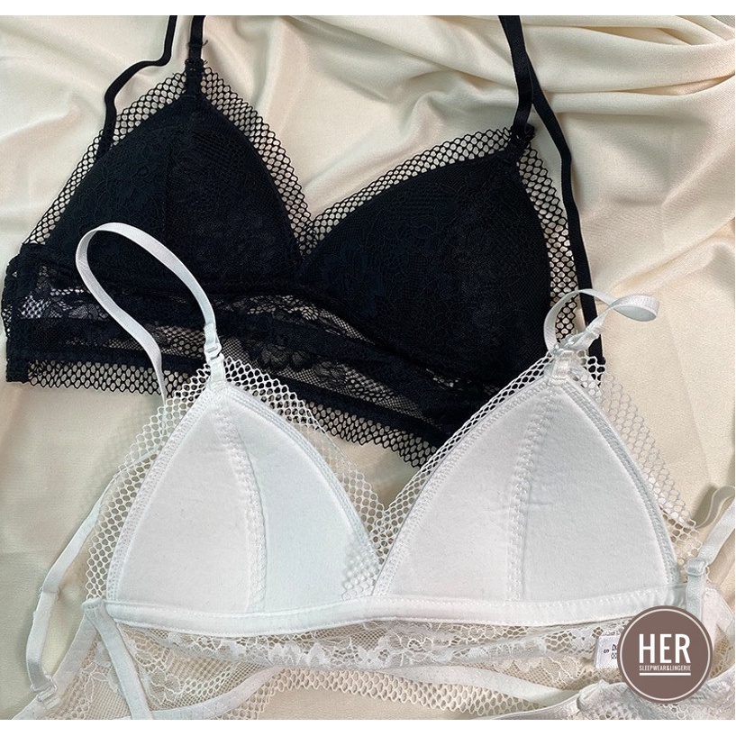 Áo bralette ren không gọng chuyên mặc áo hở lưng gợi cảm mút mỏng mặc nhiều kiểu BR05  - Her Sleepwear