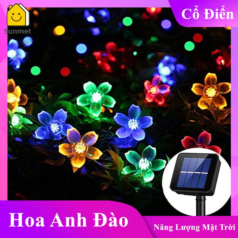 Đèn Trang Trí Hoa Anh Đào Bằng Năng Lượng Mặt Trời 6.5 Mét 30 Đèn Trang Trí Cây Cối Homestay noel Tiệm Trà Sữa