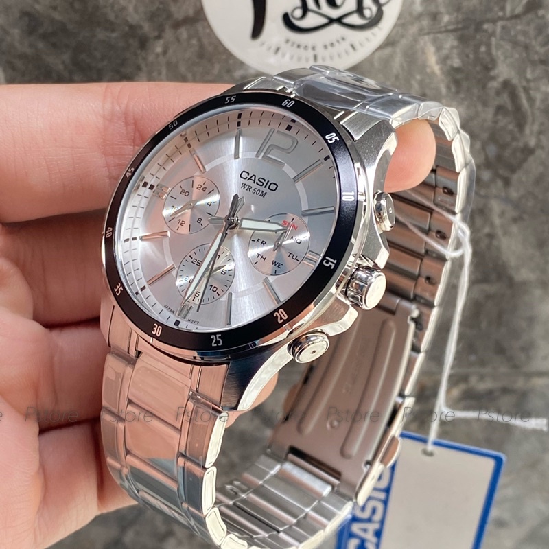 Đồng hồ nam Casio MTP-1374D-7 dây kim loại