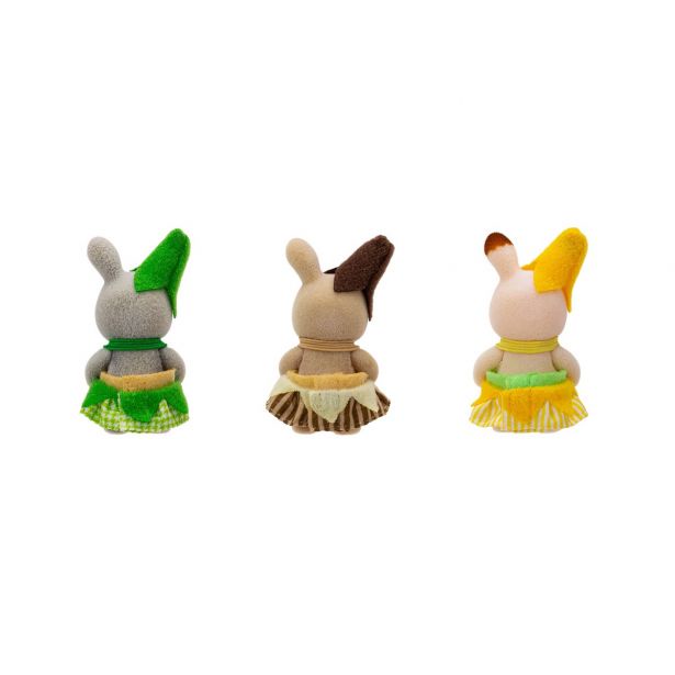 Sylvanian Families Bộ 3 Em Bé Gái Siêu Đáng Yêu Baby Trio Cuties Banana