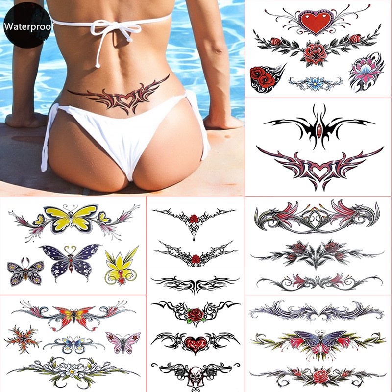 Hình Xăm Dán Tạm Thời Chống Nước Họa Tiết Lông Vũ Phong Cách Mandala Gợi Cảm Cho Nam Và Nữ