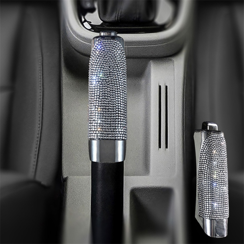 Vỏ bọc phanh tay đính đá lấp lánh cho xe hơi