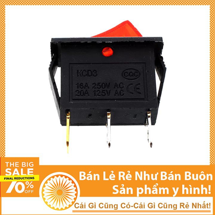 Công Tắc Bập Bênh 15A - Có Led Báo Nguồn KCD3 15A 250VAC - NTHN