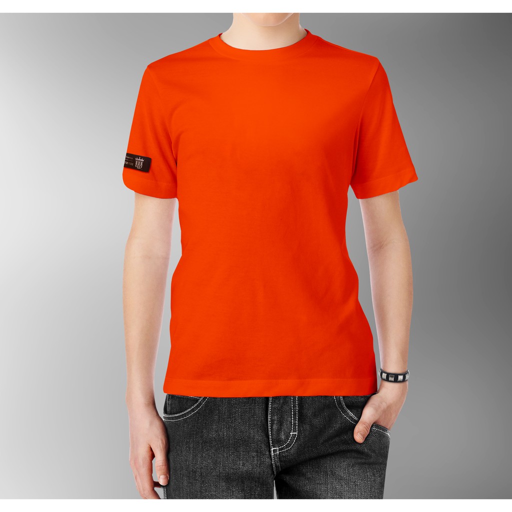 Áo thun Unisex The Third Basic Tee phông trơn nam nữ tay lỡ oversize form rộng  màu cam | BigBuy360 - bigbuy360.vn