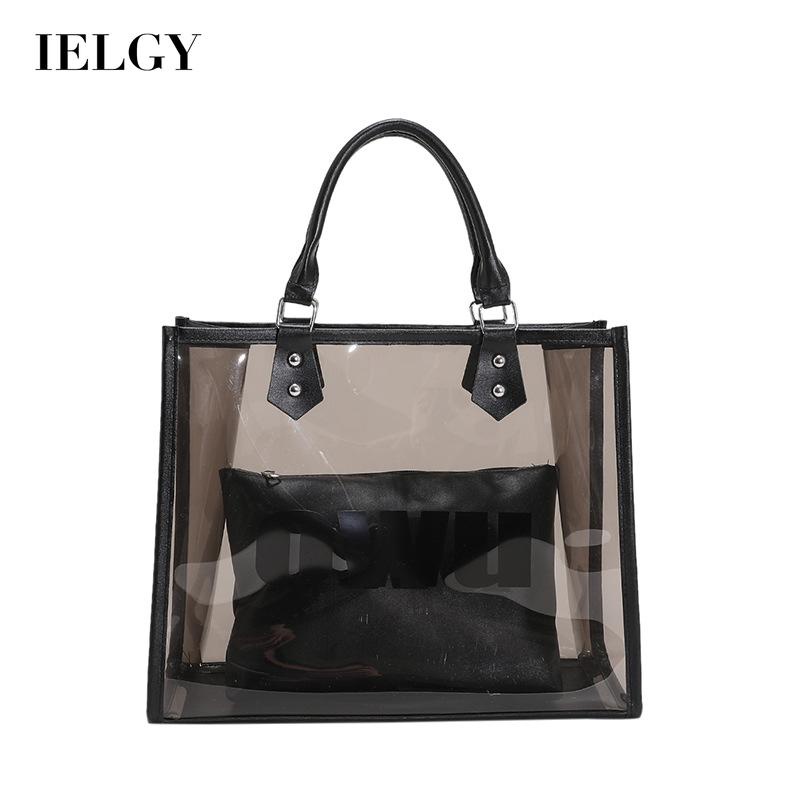 IELGY Túi đeo vai IELGY cỡ lớn in họa tiết chữ thời trang dành cho nữ