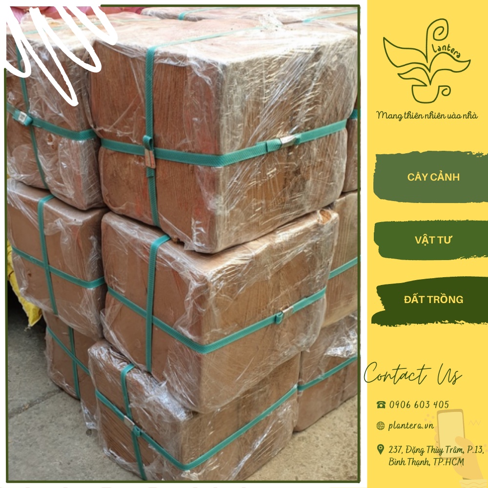 Đất trồng cây, Đất nén Mụn Dừa Ép Bánh 5kg Giá Rẻ - Giá Thể Trồng Rau Mầm, Thủy Canh