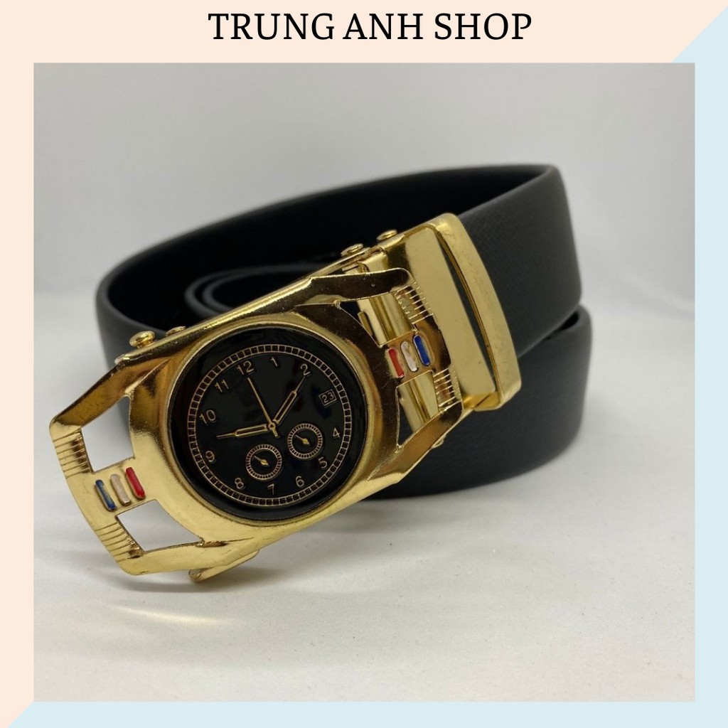 [HOT TREND] Dây Nịt Nam / Thắt Lưng Nam Mặt Đồng Hồ Khóa Tự Động Cao Cấp Da Mềm