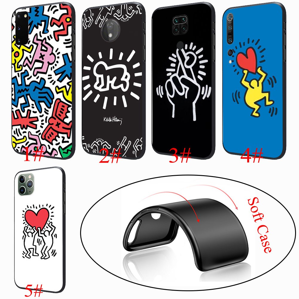 Ốp Lưng Silicone Cho Samsung Galaxy J7 Plus Pro J730 Prime 2018 Note 8 9 20 Ultra A2 Core 534yx Keith Haring