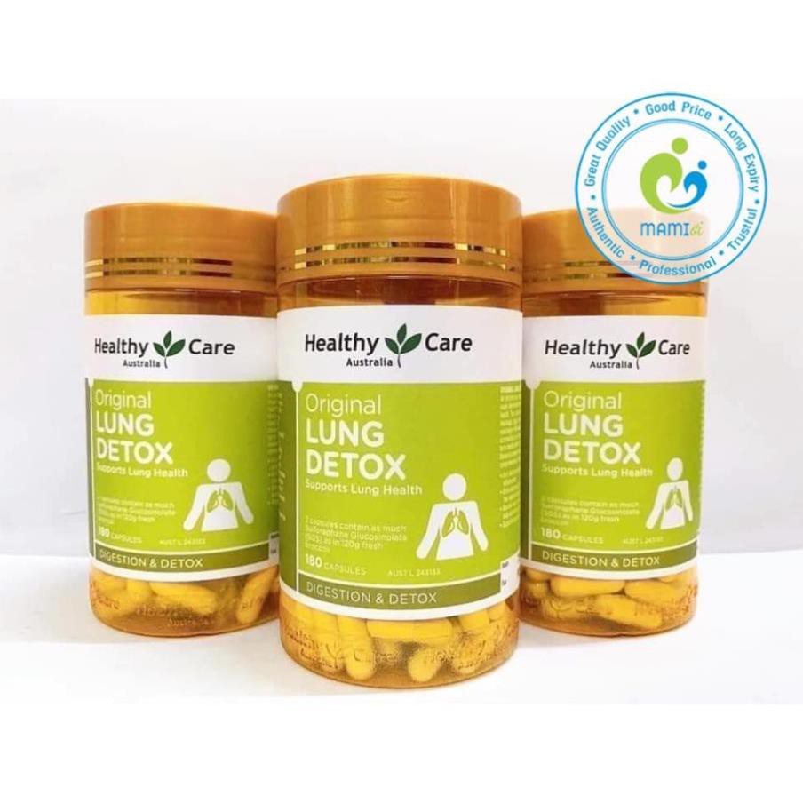 Viên uống bổ phổi (180v) thanh lọc, giải độc phổi cho người lớn từ 18 tuổi Healthy Care Original Lung Detox, Úc | BigBuy360 - bigbuy360.vn